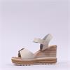 Oh My Sandals Square Buckles Wedge - Beige
